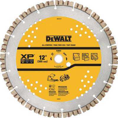 DEWALT Extended Performance 12 In. Segmented Rim Dry/Wet Cut Diamond Blade